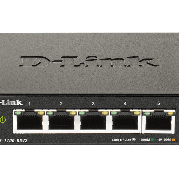 DGS-1100-05V2/B switch Gestionado L2 Gigabit Ethernet (10/100/1000) Negro