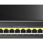 SW8010POE+ switch Gigabit Ethernet (10/100/1000) Energa sobre Ethernet (PoE) Escritorio Negro