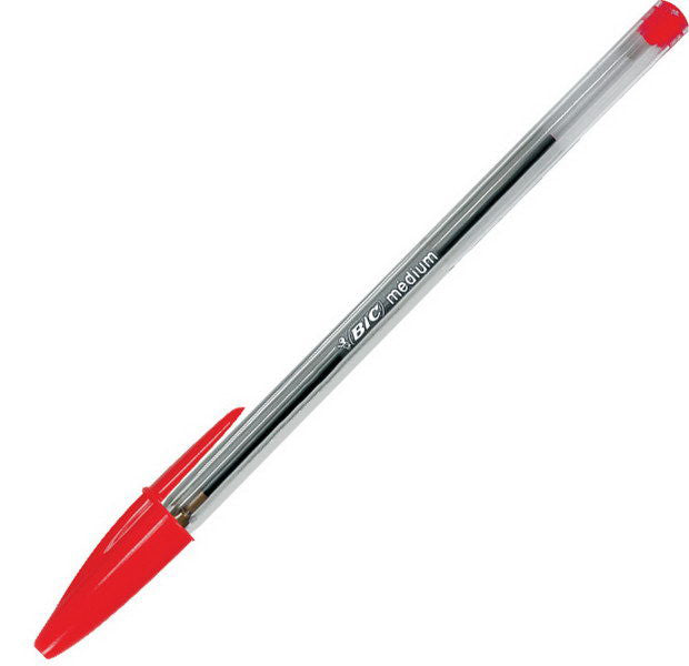 Cristal Medium Rojo Bolgrafo Medio 50 pieza(s)