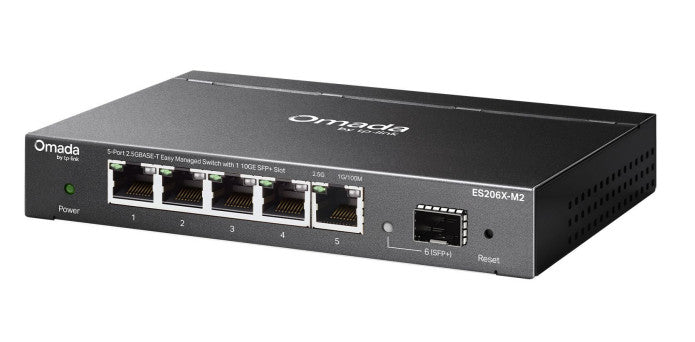 Omada ES206X-M2 switch Gestionado L2 2.5G Ethernet (100/1000/2500) Montaje en pared/escritorio Negro