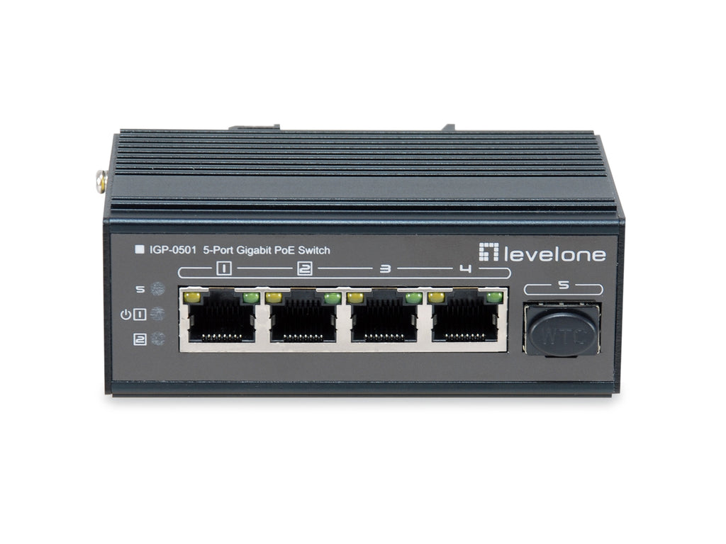IGP-0501 switch Gigabit Ethernet (10/100/1000) Energa sobre Ethernet (PoE) Negro