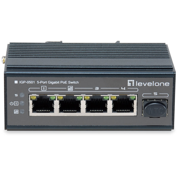IGP-0501 switch Gigabit Ethernet (10/100/1000) Energa sobre Ethernet (PoE) Negro