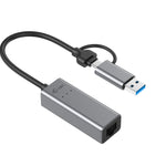 Metal USB-C/USB-A 2.5Gbps Ethernet Adapter