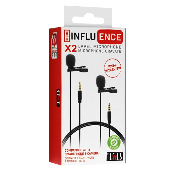 INLAPMICDB micrfono Negro Micrfono con pinza de enganche