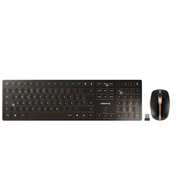 DW 9100 SLIM teclado Ratn incluido Universal RF Wireless + Bluetooth QWERTY Espaol Negro