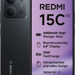 Redmi 15C 17 5 cm (6.9") 5G USB Tipo C 4 GB 128 GB 6000 mAh Negro