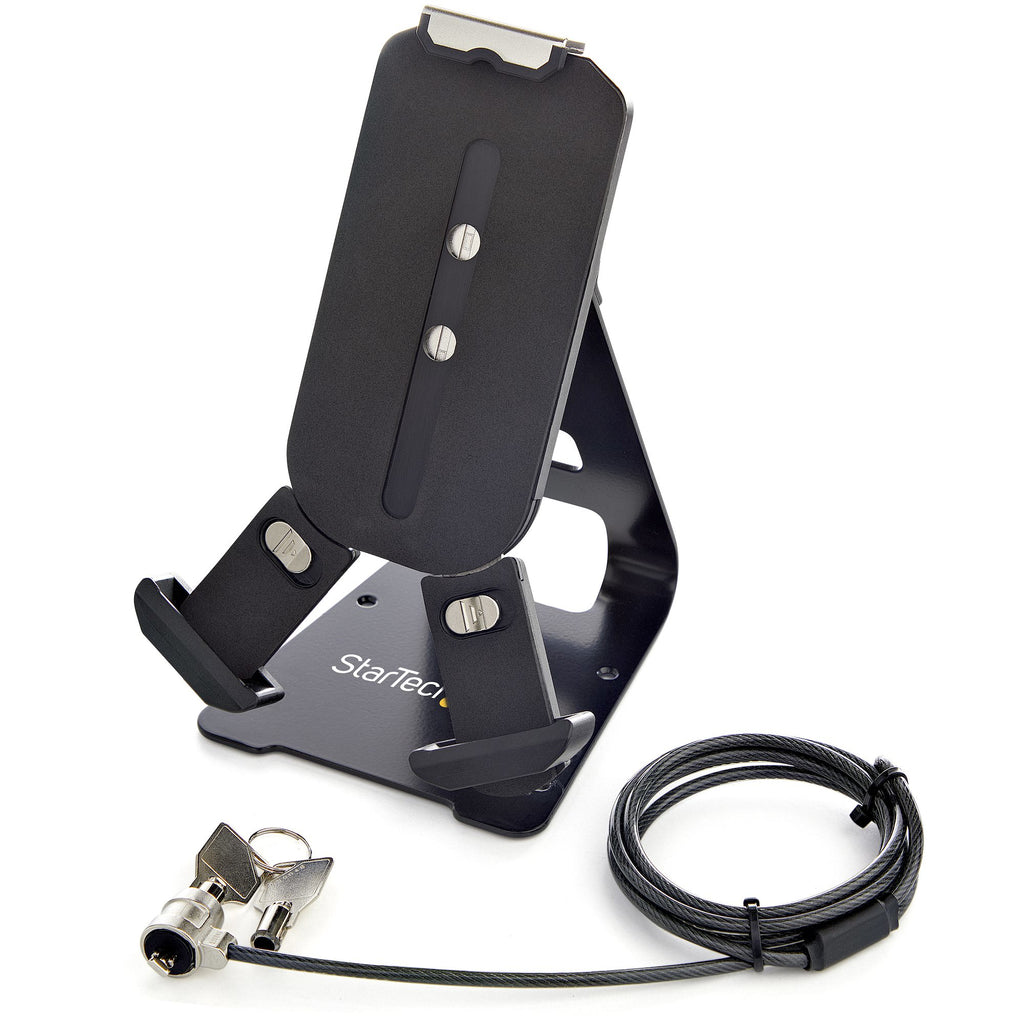 Soporte Seguro para Tablet con Cable de Seguridad con Candado K-Slot - Base para Tablets de 7 9 a 13 Pulgadas - Soporte Universal Ajustable de Sobremesa para Tablet - Soporte Antirrobo