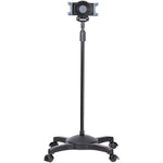Base Soporte Mvil con Ruedas Bloqueables para Tablet - Atril de Altura Ajustable para Tablets de 7 a 11 Pulgadas - Base Porttil para Tablet con Soporte Removible para Tablet