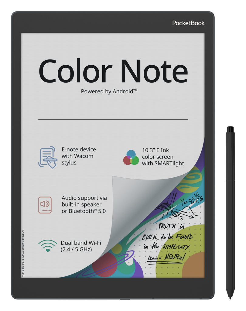 Color Note lectore de e-book Pantalla tctil 32 GB Wifi Negro  Azul