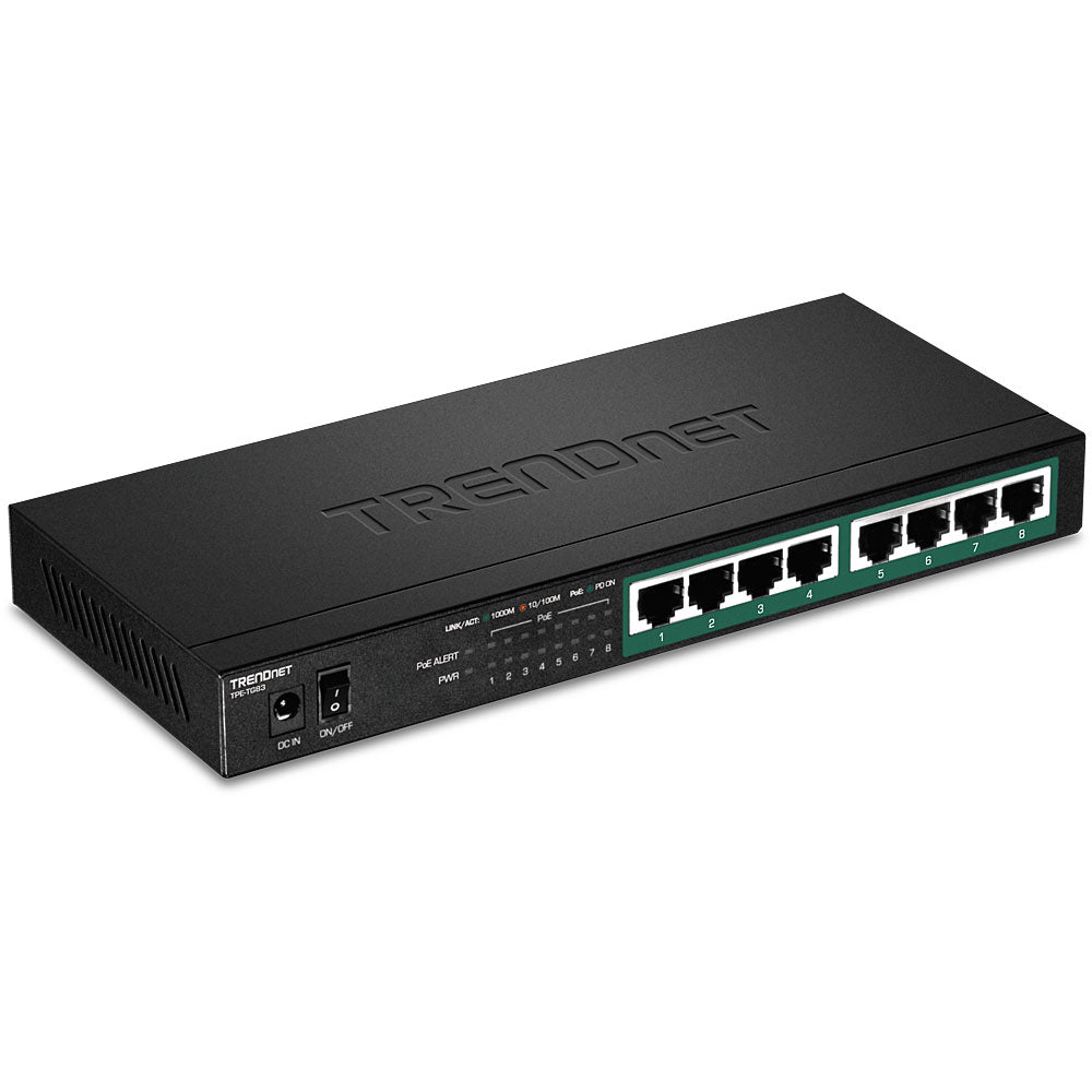 TPE-TG83 switch No administrado Gigabit Ethernet (10/100/1000) Energa sobre Ethernet (PoE) Negro
