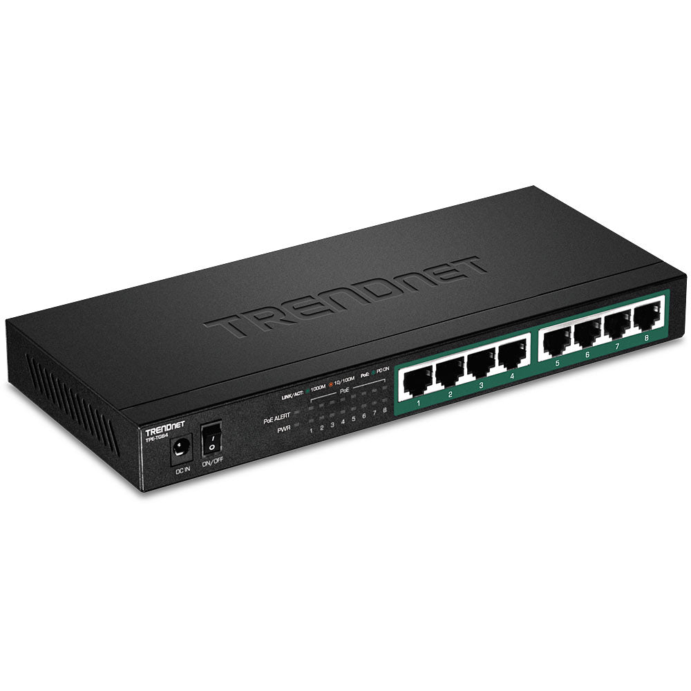TPE-TG84 switch No administrado Gigabit Ethernet (10/100/1000) Energa sobre Ethernet (PoE) Negro