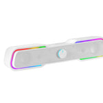 MSBXW Blanco  Barra de Sonido RGB  Bluethooth 5.0+Jack 3.5  Sonido DSP 10W