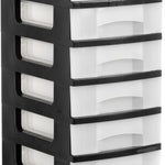 1106R CS TL cajonera para oficina Negro Plstico