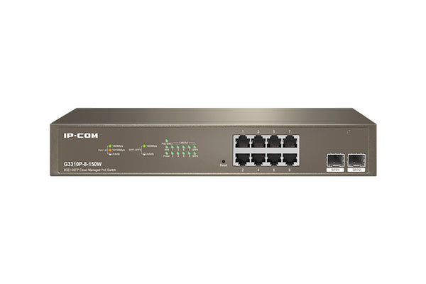 G3310P-8-150W switch Gestionado L2 Gigabit Ethernet (10/100/1000) Energa sobre Ethernet (PoE) Gris