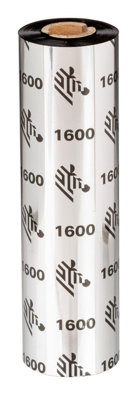 Cinta de Cera 1600  110mm x 450m  Econmica  Ncleo de 1in  18 rollos/caja