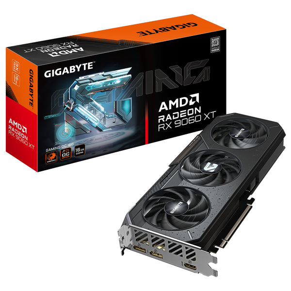 Radeon RX 9060 XT GAMING OC 16G Tarjeta Grfica - 16GB GDDR6  128bit  PCI-E 5.0  3320 MHz Frecuencia del ncleo  2 x DisplayPort  1 x HDMI  GV-R9060XTGAMING OC-16GD