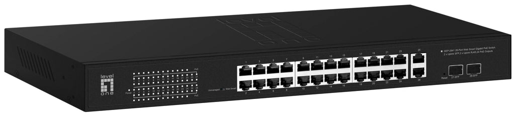 GEP-2841 switch Gestionado L2 Gigabit Ethernet (10/100/1000) Energa sobre Ethernet (PoE) 1U Negro