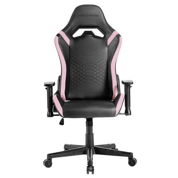 MGC-PRO  Silla Gaming Profesional  Acabado Cuero PU  Reposabrazos 2D y Respaldo Reclinable 135  Cojines Lumbar y Cervical Soft-Touch  Ruedas XL y Pistn Gas Clase 4  Rosa