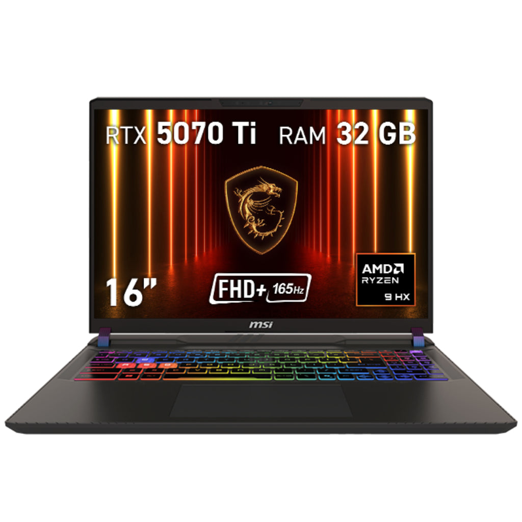Vector A16 HX A8WHG-062XES AMD Ryzen 9 8940HX Porttil 40 6 cm (16") Full HD+ 32 GB DDR5-SDRAM 1 TB SSD NVIDIA GeForce RTX 5070 Ti Wi-Fi 6E (802.11ax) FreeDOS Gris