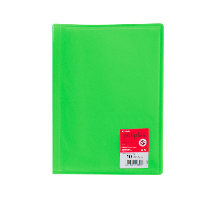 CARP. 10F POLIPLAS GRAFOPLAS A4 PP VERDE 01311221
