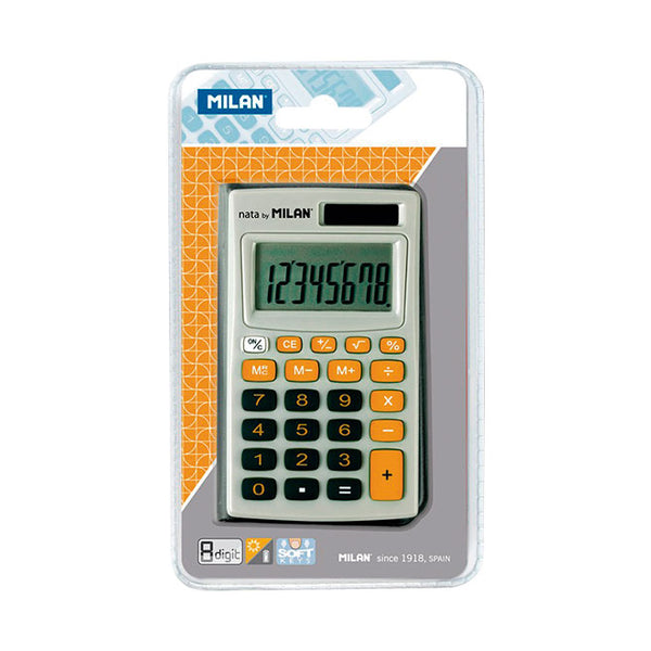 CALCULADORA 8 DIG FUNDA TECLAS NA MILAN 150208OBL