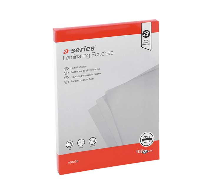 PAQ. 100 FUNDAS PLASTIFICAR A-SERIES 125MIC A4