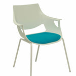 Pack 3 sillas Saceruela carcasa blanca asiento azul