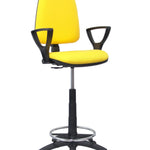 Taburete Ayna bali amarillo brazos fijos ruedas de parqu