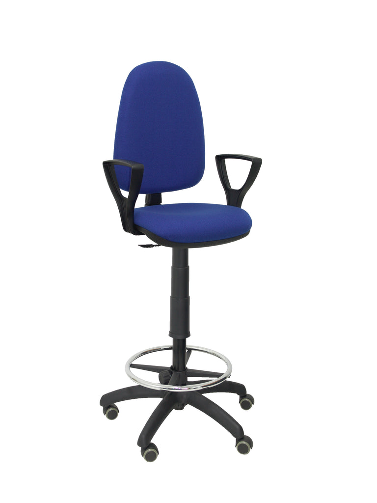 Taburete Ayna bali azul brazos fijos ruedas de parqu