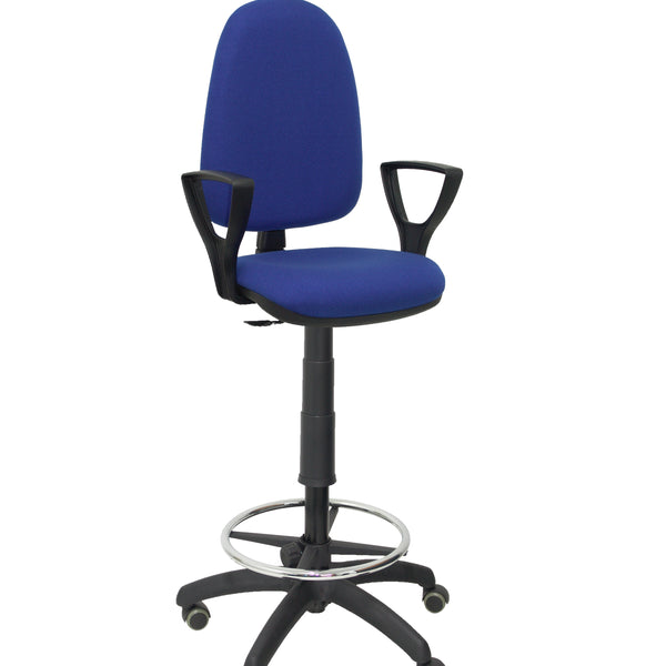 Taburete Ayna bali azul brazos fijos ruedas de parqu