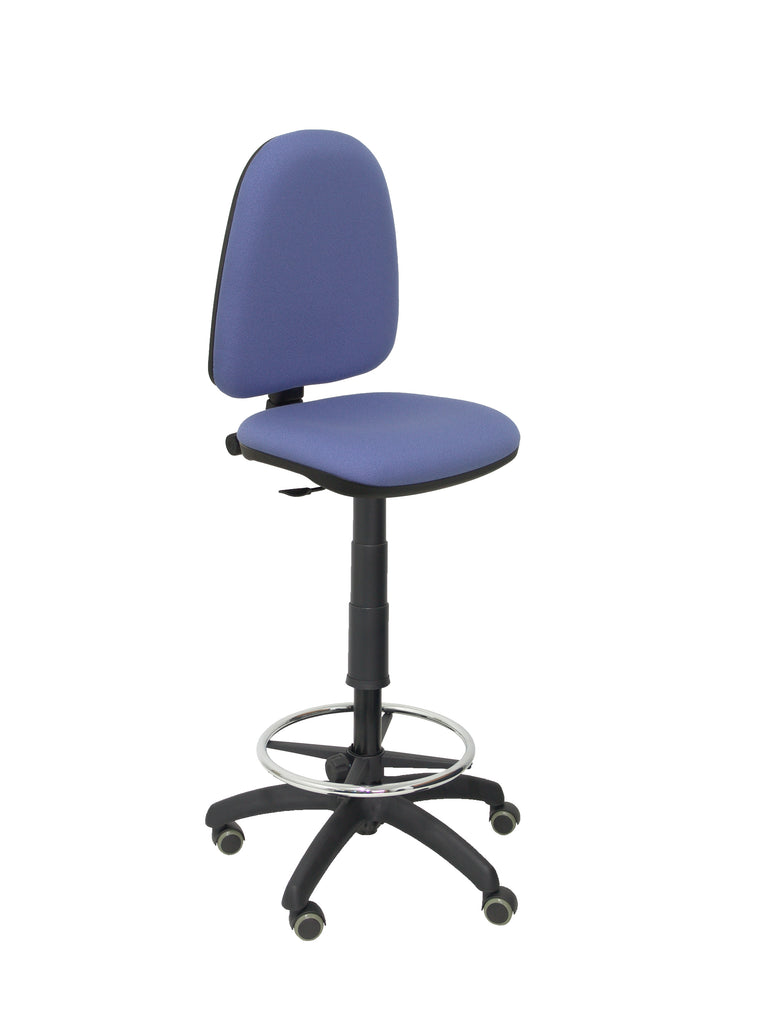 Taburete Ayna bali azul claro ruedas de parqu
