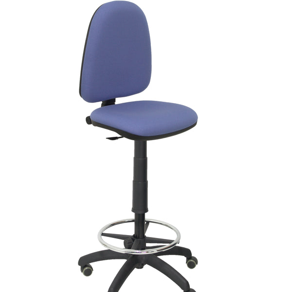 Taburete Ayna bali azul claro ruedas de parqu