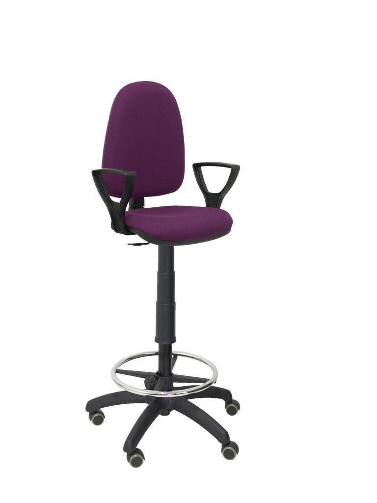 Taburete Ayna bali morado brazos fijos ruedas de parqu