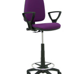 Taburete Ayna bali morado brazos fijos