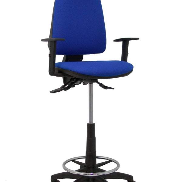 Taburete Elche S bali azul brazos regulables