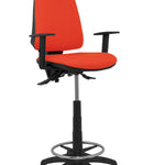 Taburete Elche S bali naranja oscuro brazos regulables