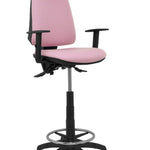 Taburete Elche S bali rosa brazos regulables