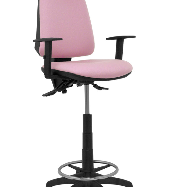Taburete Elche S bali rosa brazos regulables