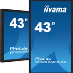 TF4339AS-B1AG pantalla para PC 108 cm (42.5") 3840 x 2160 Pixeles 4K Ultra HD LED Pantalla tctil Negro