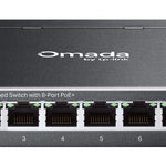 Omada ES208GP switch Gestionado L2 Gigabit Ethernet (10/100/1000) Energa sobre Ethernet (PoE) DIN rail Negro