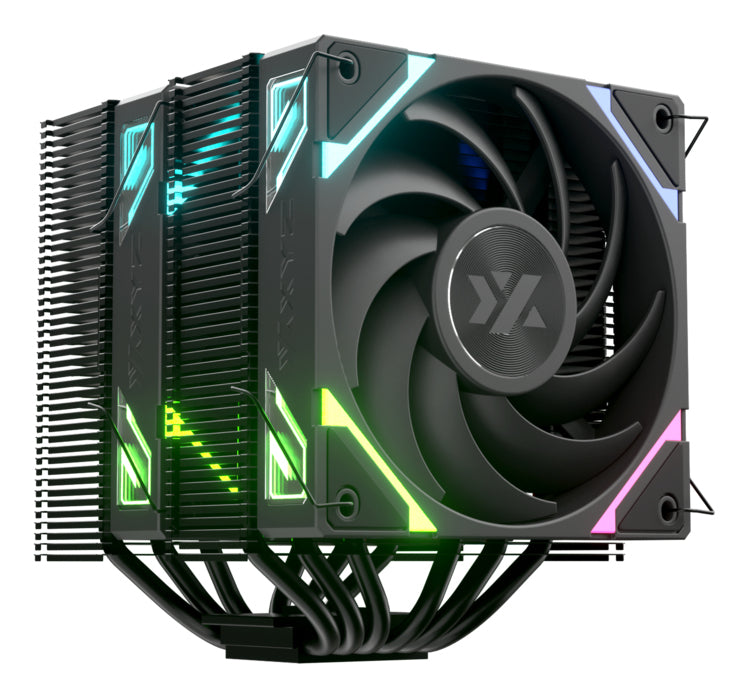 THERMAX 6 DUO  DISIPADOR CPU DUAL  VENTILADOR VORTEX ALTO RENDIMIENTO  120MM  NEGRO