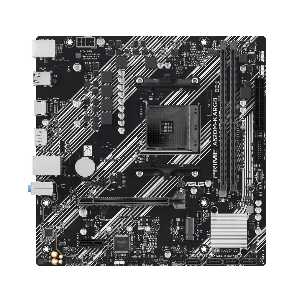 PRIME A520M-K ARGB AMD A520 Zcalo AM4 micro ATX