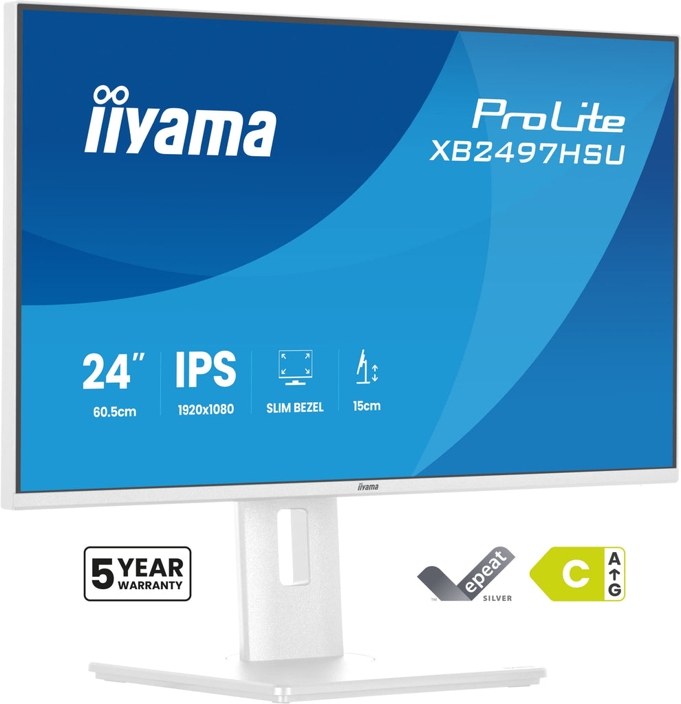 ProLite XB2497HSU-W1 pantalla para PC 60 5 cm (23.8") 1920 x 1080 Pixeles Full HD LED Blanco
