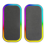 MS-OM  Altavoces Gaming 20W  Iluminacin Dinmica RGB  Altavoces Bluetooth 5.3 + AUX-IN  Caja de Control de Volumen  Chipset DSP Personalizado  Compatibilidad Universal  Negro
