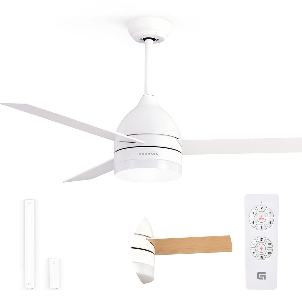 SKYECO-52 ventilador Blanco  Madera
