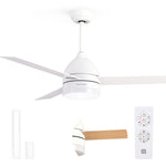 SKYECO-52 ventilador Blanco  Madera