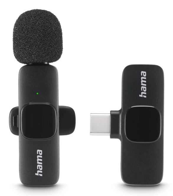 Smart Wireless Negro Micrfono de corbata/solapa