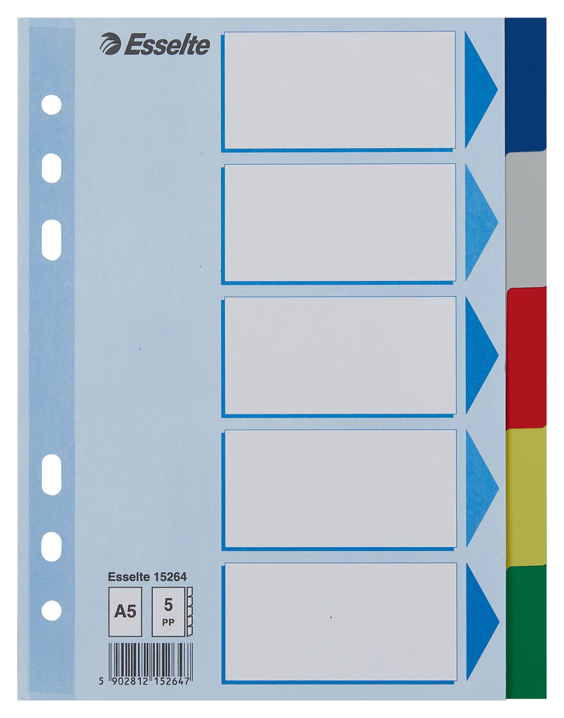 15264 lengeta de ndice Separador en blanco con pestaa Polipropileno (PP) Azul