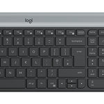 Slim MK470 teclado Ratn incluido Universal RF inalmbrico QWERTY Espaol Grafito