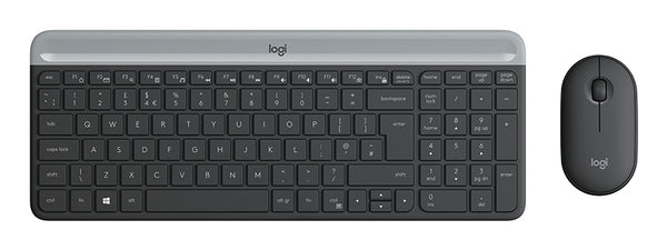 Slim MK470 teclado Ratn incluido Universal RF inalmbrico QWERTY Espaol Grafito